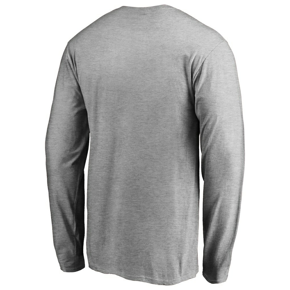 New England Patriots Iconic Collection On Side Stripe Long Sleeve T-Shirt Ash