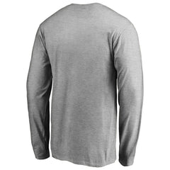 New England Patriots Iconic Collection On Side Stripe Long Sleeve T-Shirt Ash