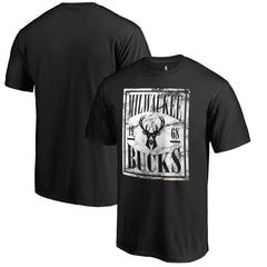 Milwaukee Bucks Black Court Vision T-Shirt