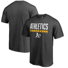 Athletics Win Stripe T-Shirt - Ash - MLB Online