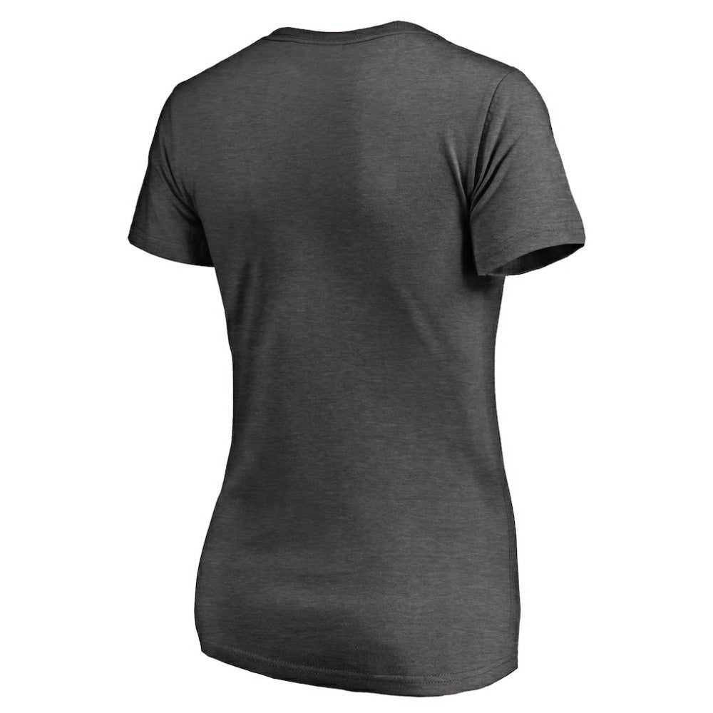Houston Astros Women's Win Stripe V-Neck T-Shirt - Ash - MLB Discount
