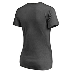 Seattle Mariners Women's Win Stripe V-Neck T-Shirt - Ash - MLB Discount