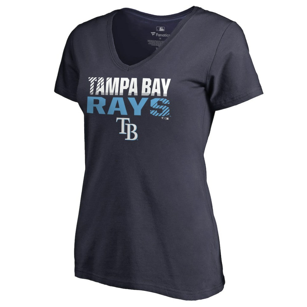 Tampa Bay Rays Women's Fade Out V-Neck T-Shirt - Navy - MLB Online