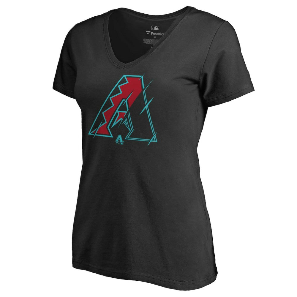Arizona Diamondbacks Women's X-Ray V-Neck T-Shirt - Black - MLB Sale