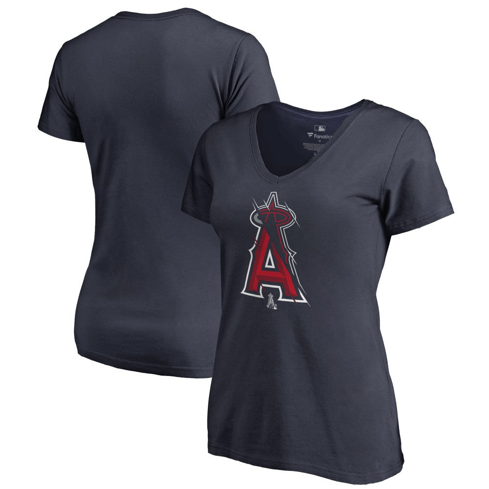 Los Angeles Angels Women's X-Ray V-Neck T-Shirt - Navy - MLB on Sale