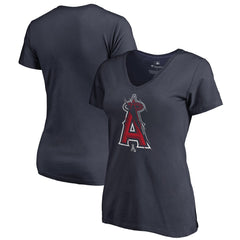 Los Angeles Angels Women's X-Ray V-Neck T-Shirt - Navy - MLB on Sale