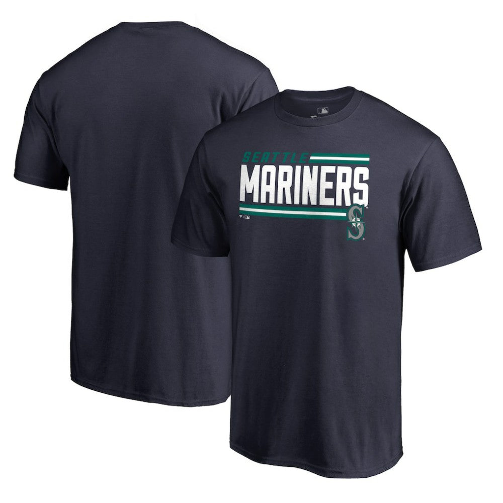 Seattle Mariners Onside Stripe T-Shirt - Navy - MLB Sale