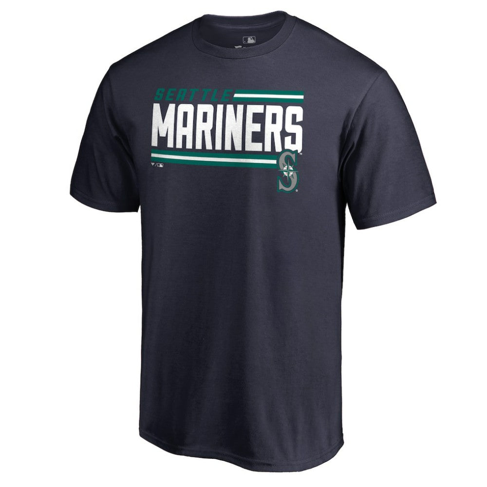 Seattle Mariners Onside Stripe T-Shirt - Navy - MLB Sale