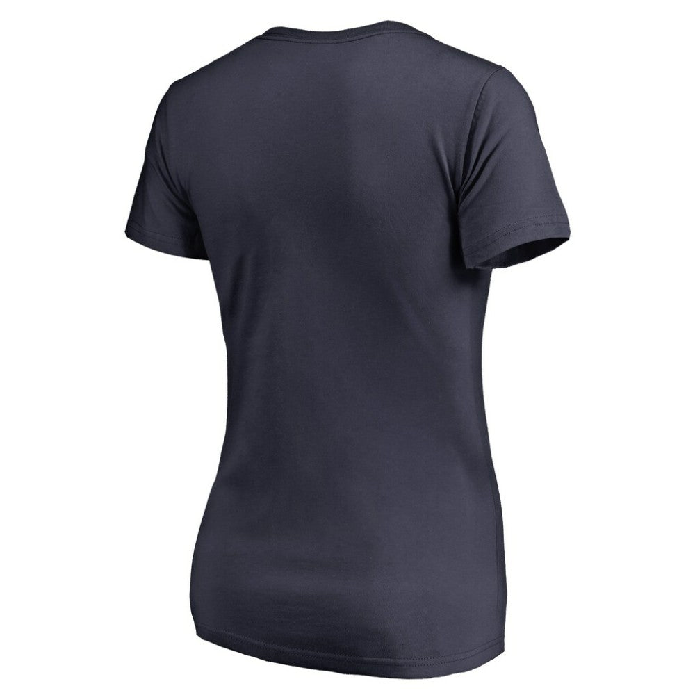 Boston Red Sox Women's Onside Stripe V-Neck T-Shirt - Navy - MLB Lifestyle