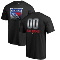 New York Rangers Personalized Midnight Mascot T-Shirt - Black - NHL 3025235