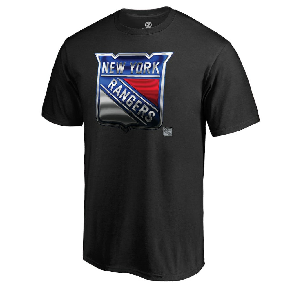 New York Rangers Personalized Midnight Mascot T-Shirt - Black - NHL 3025235