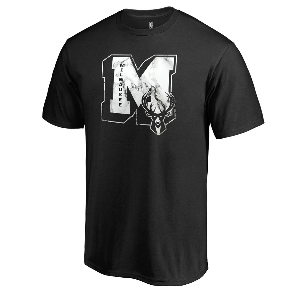 Milwaukee Bucks Letterman T-Shirt Black