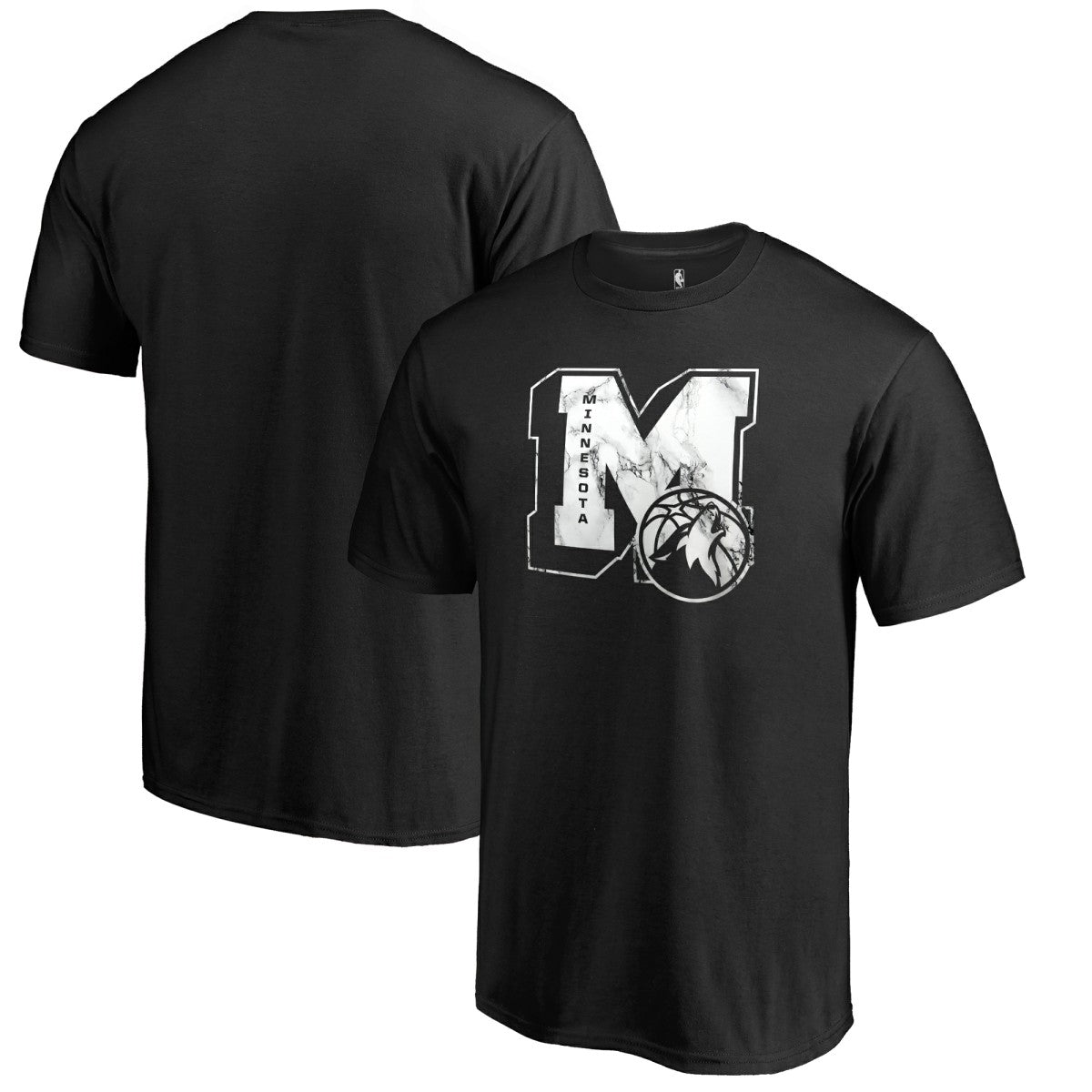 Minnesota Timberwolves Letterman T-Shirt Black