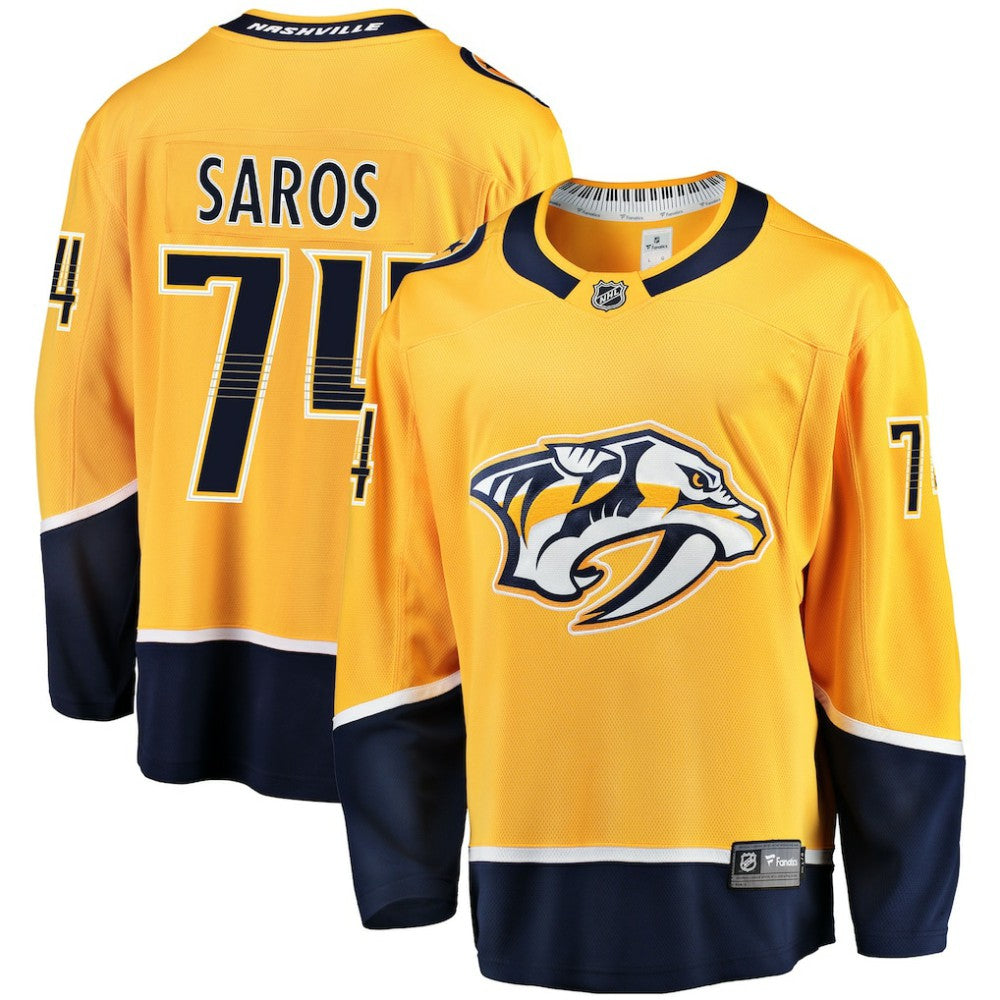 Juuse Saros Nashville Predators Fanatics Breakaway Player Jersey - Gold - NHL 3048063