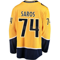 Juuse Saros Nashville Predators Fanatics Breakaway Player Jersey - Gold - NHL 3048063