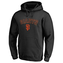 San Francisco Giants Team Lockup Fitted Pullover Hoodie - Black - MLB on Sale