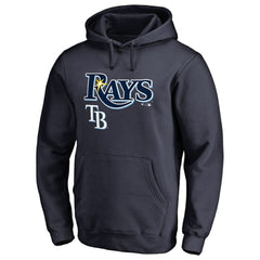 Tampa Bay Rays Team Lockup Fitted Pullover Hoodie - Navy - MLB Discount