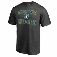 Milwaukee Brewers Core Basics Victory Arch T-Shirt - Heathered Gray - MLB Sale