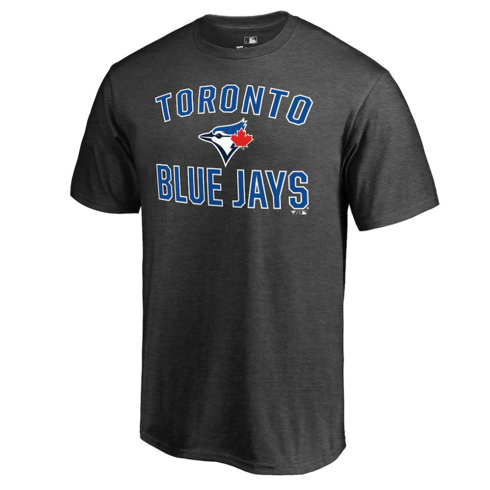 Toronto Blue Jays Core Basics Victory Arch T-Shirt - Heathered Gray - MLB Lifestyle