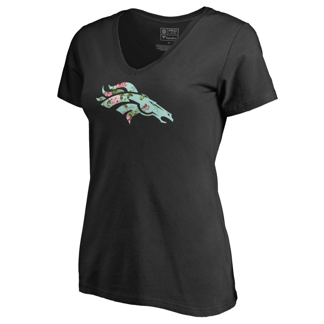 Denver Broncos Women's Lovely V-Neck T-Shirt Black