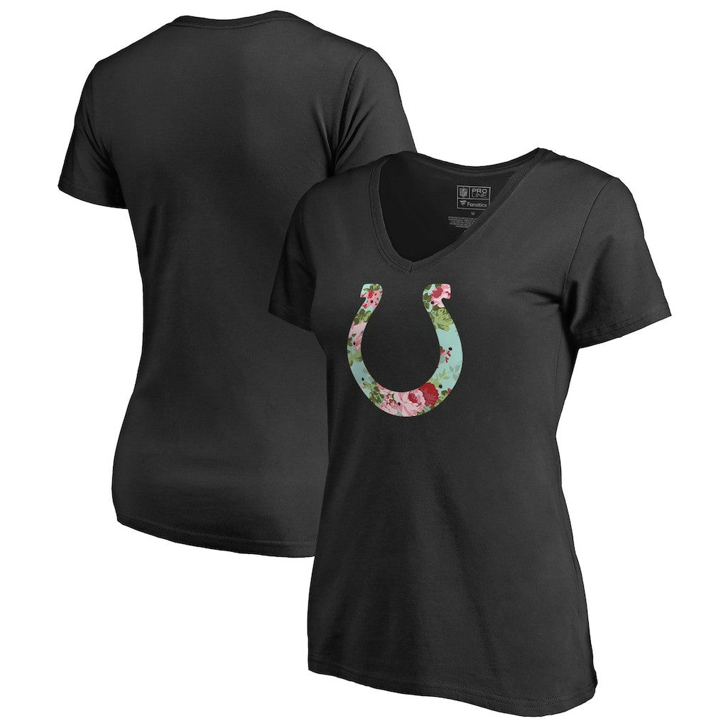 Indianapolis Colts Women's Lovely V-Neck T-Shirt Black