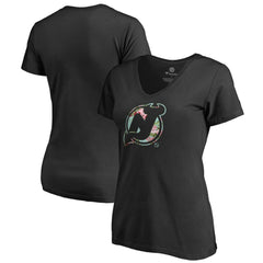 New Jersey Devils Women's Lovely V-Neck T-Shirt - Black - NHL 3074454