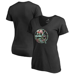 New York Islanders Women's Lovely V-Neck T-Shirt - Black - NHL 3074455