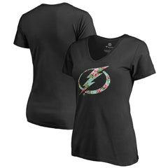 Tampa Bay Lightning Women's Lovely V-Neck T-Shirt - Black - NHL 3074462