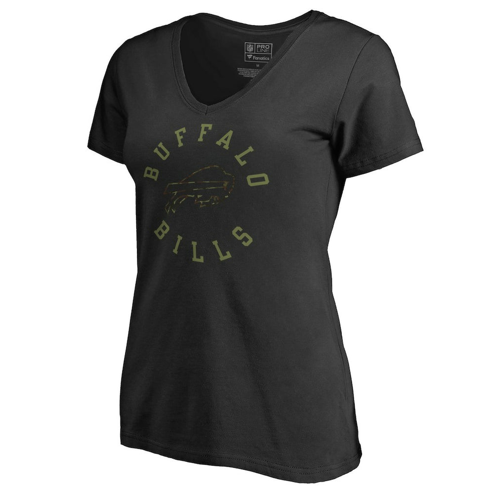Buffalo Bills Women's Camo Collection Liberty V-Neck T-Shirt Black