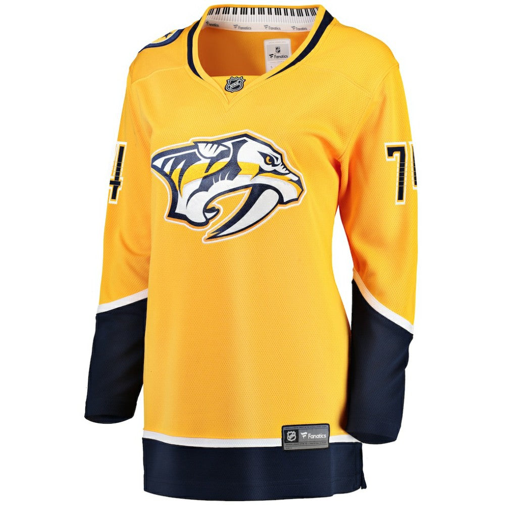 Juuse Saros Nashville Predators Fanatics Women's Breakaway Player Jersey - Gold - NHL 3078621