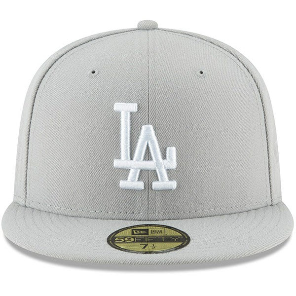 Los Angeles Dodgers New Era Fashion Color Basic 59FIFTY Fitted Hat - Gray - New Era Lifestyle