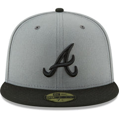 Atlanta Braves New Era Two-Tone 59FIFTY Fitted Hat - Gray/Black - New Era on Sale