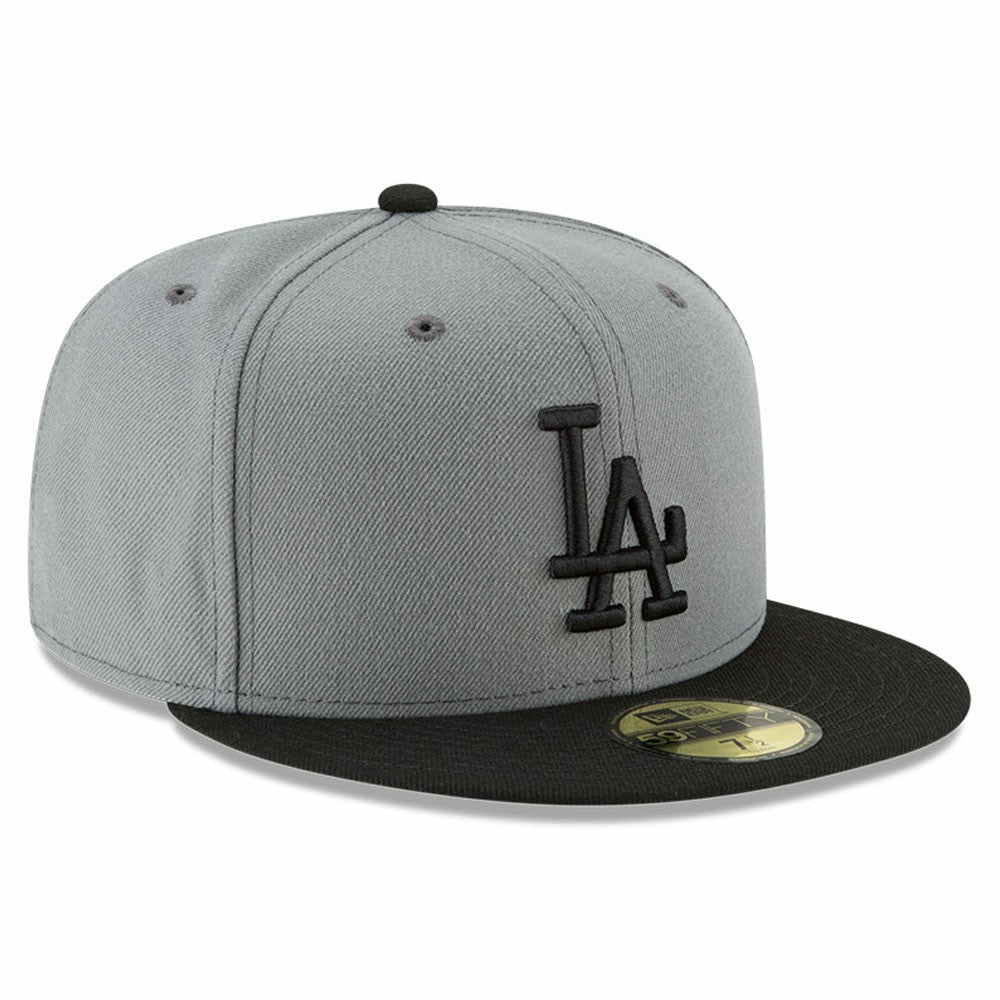 Los Angeles Dodgers New Era Two-Tone 59FIFTY Fitted Hat - Gray/Black - New Era on Sale