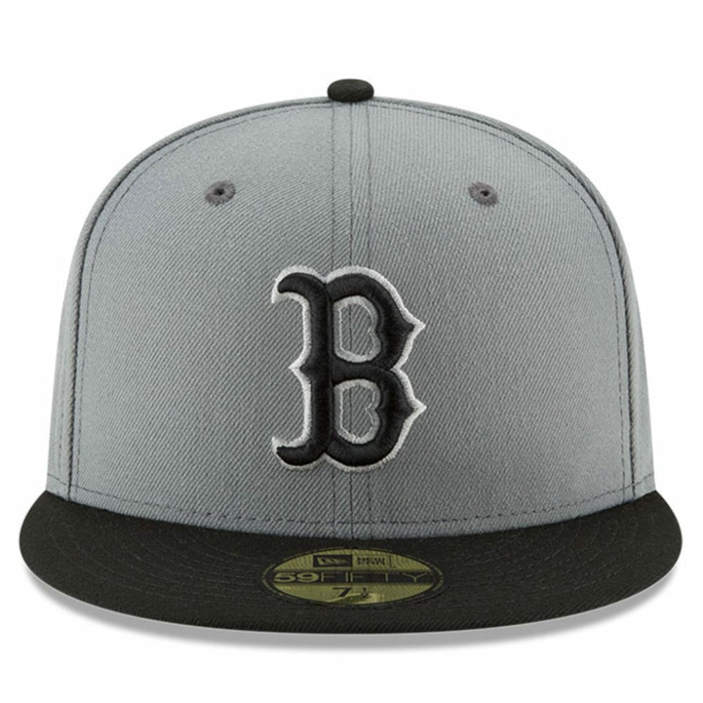 Boston Red Sox New Era Two-Tone 59FIFTY Fitted Hat - Gray/Black - New Era Sale