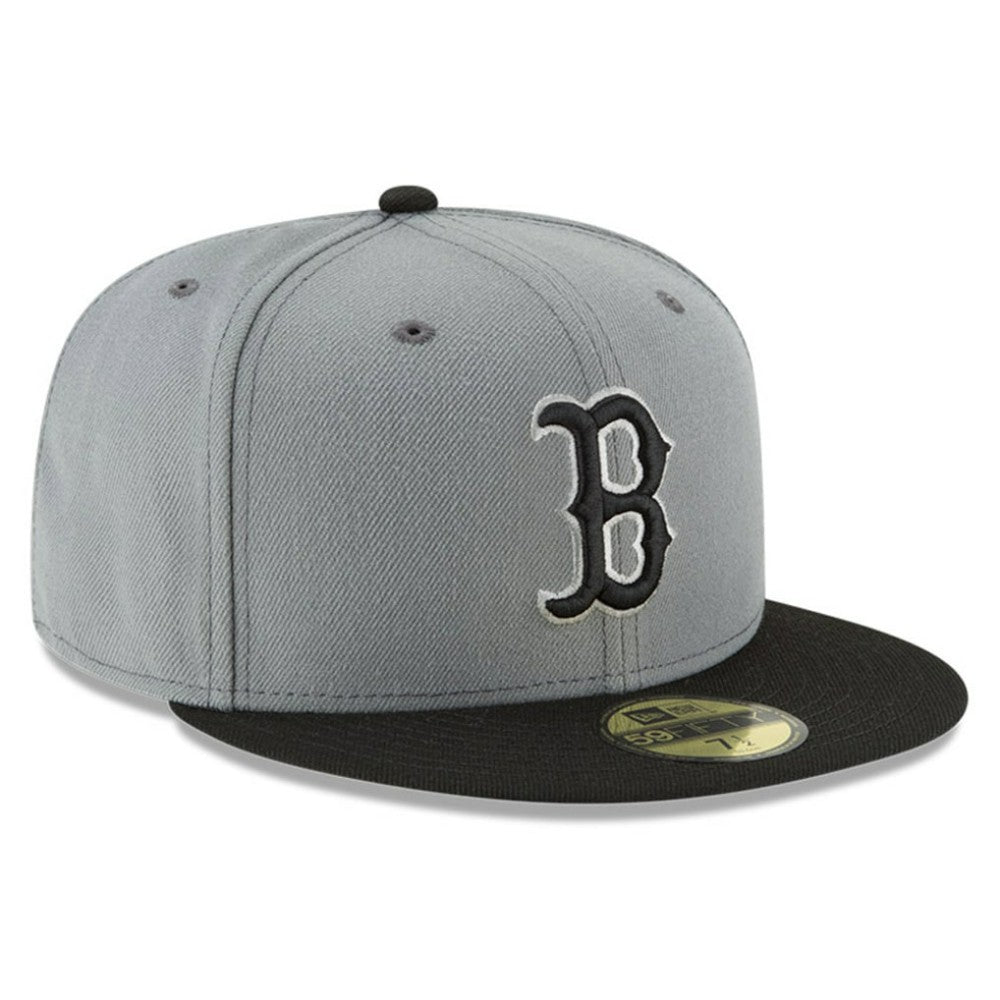 Boston Red Sox New Era Two-Tone 59FIFTY Fitted Hat - Gray/Black - New Era Sale