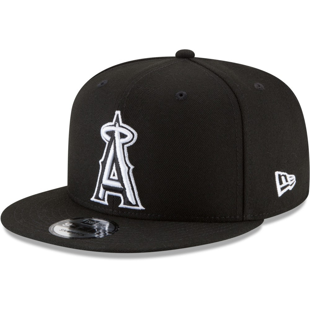 Los Angeles Angels New Era Black & White 9FIFTY Snapback Hat - Black - New Era Lifestyle