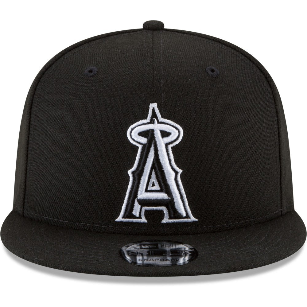 Los Angeles Angels New Era Black & White 9FIFTY Snapback Hat - Black - New Era Lifestyle
