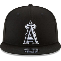 Los Angeles Angels New Era Black & White 9FIFTY Snapback Hat - Black - New Era Lifestyle