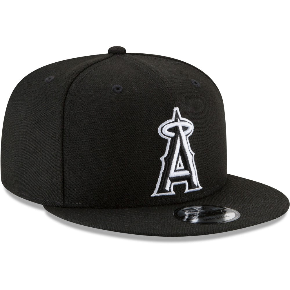 Los Angeles Angels New Era Black & White 9FIFTY Snapback Hat - Black - New Era Lifestyle