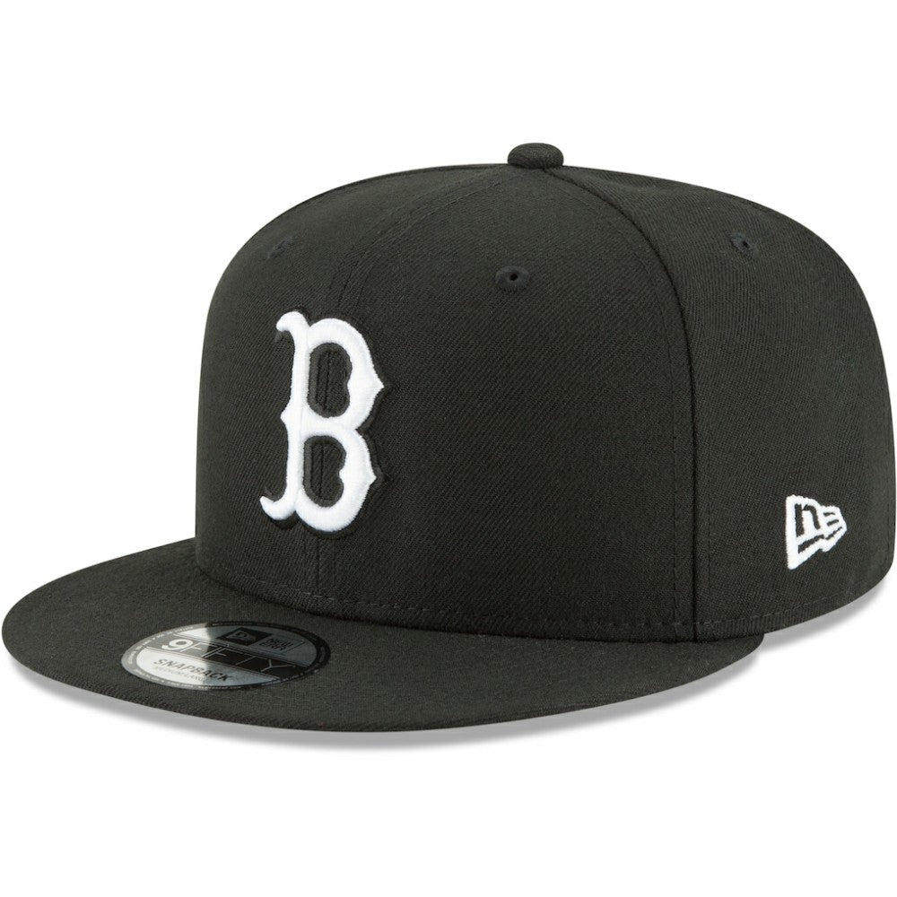 Boston Red Sox New Era Black & White 9FIFTY Snapback Hat - Black - New Era Lifestyle