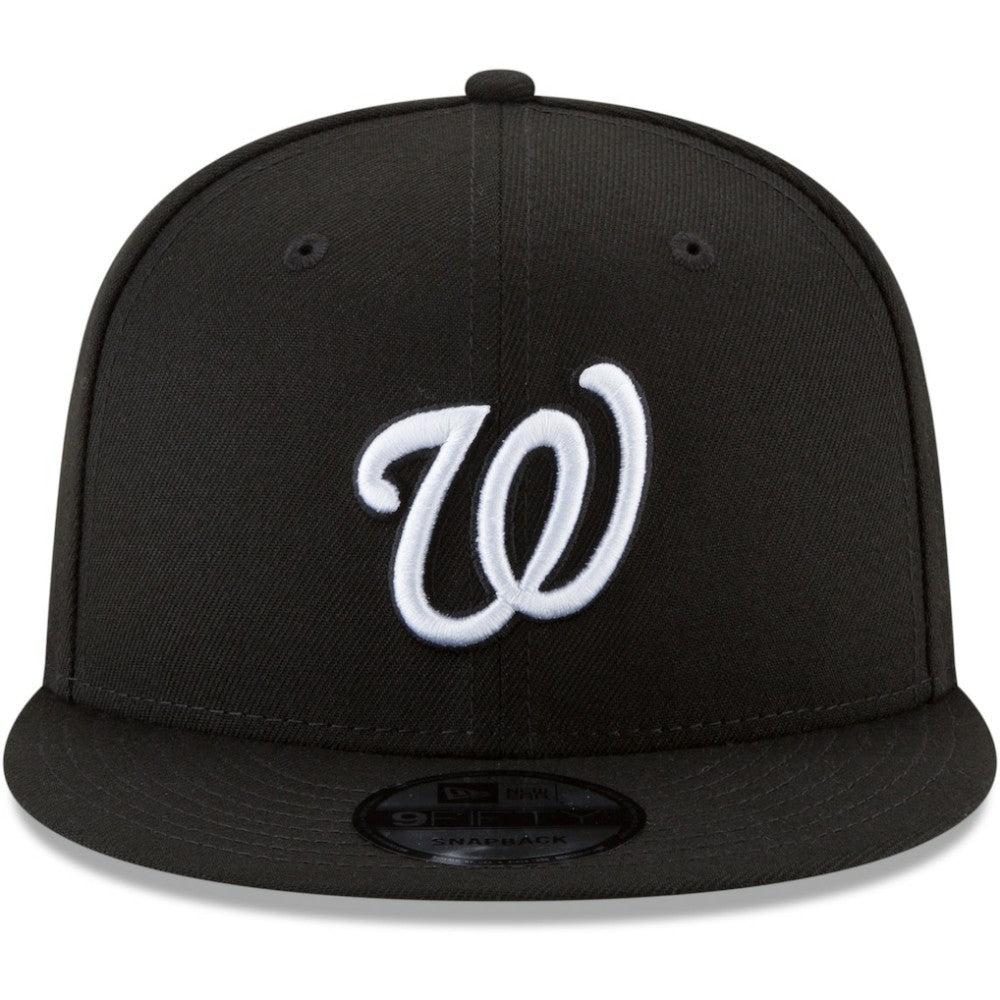 Washington Nationals New Era Black & White 9FIFTY Snapback Hat - Black - New Era on Sale