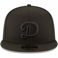 Los Angeles Dodgers New Era Script Logo Black on Black 9FIFTY Snapback Adjustable Hat - Black - New Era Sale