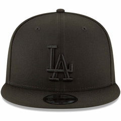 Los Angeles Dodgers New Era Black on Black 9FIFTY Team Snapback Adjustable Hat - Black - New Era Discount