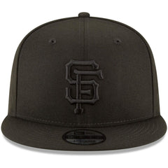 San Francisco Giants New Era Black on Black 9FIFTY Team Snapback Adjustable Hat - Black - New Era Lifestyle
