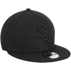 Chicago White Sox New Era Black on Black 9FIFTY Team Snapback Adjustable Hat - Black - New Era Discount