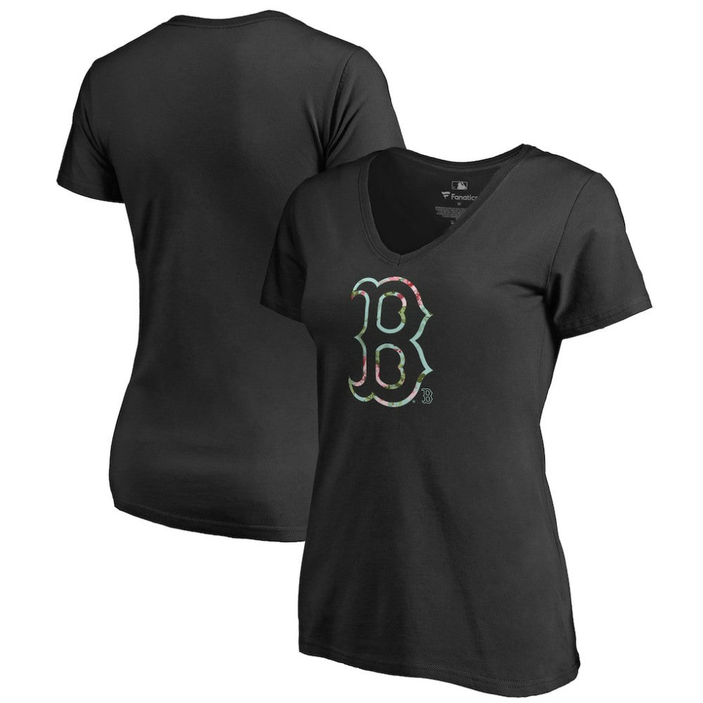 Boston Red Sox Women's Lovely V-Neck T-Shirt - Black - MLB Online