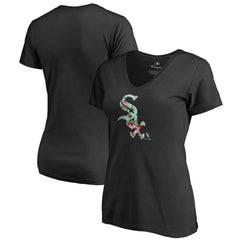 Chicago White Sox Women's Lovely V-Neck T-Shirt - Black - MLB Sale