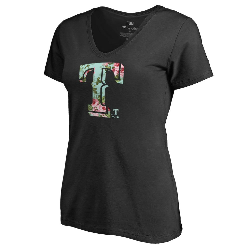 Texas Rangers Women's Lovely V-Neck T-Shirt - Black - MLB Online
