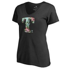 Texas Rangers Women's Lovely V-Neck T-Shirt - Black - MLB Online
