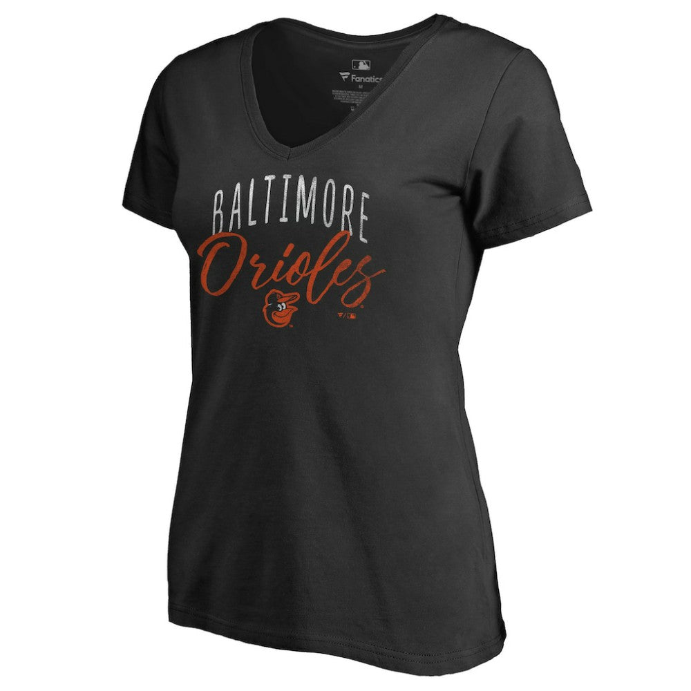 Baltimore Orioles Women's Graceful V-Neck T-Shirt - Black - MLB Online